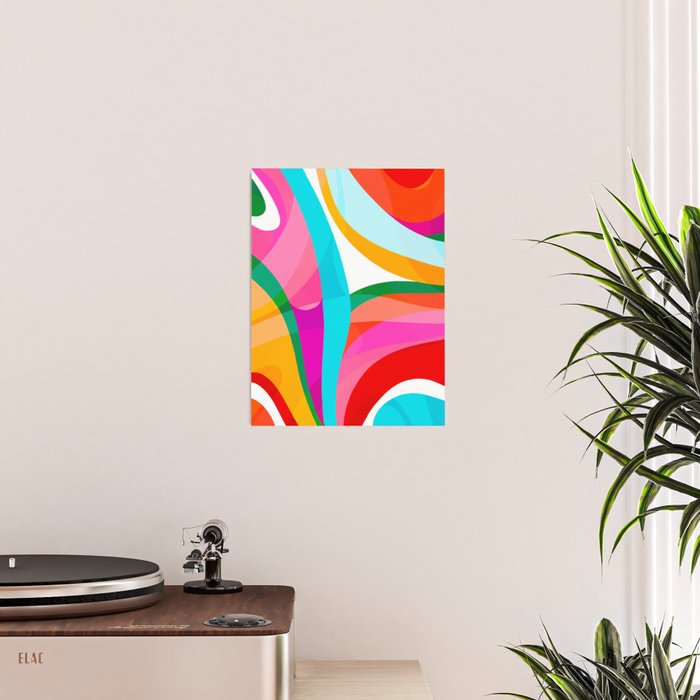 Colorful Mid Century Abstract 3 Poster Gallery Image 2