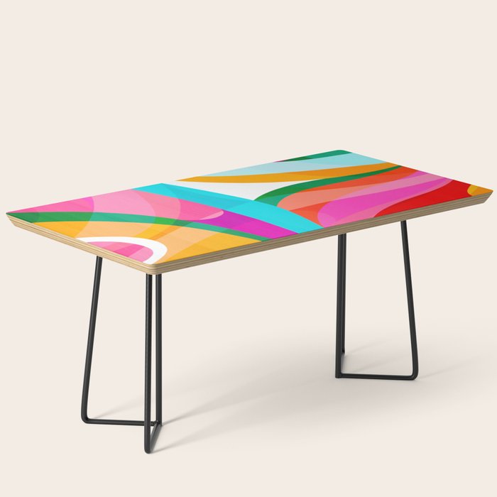 Colorful Mid Century Abstract 3 Coffee Table Gallery Image 1