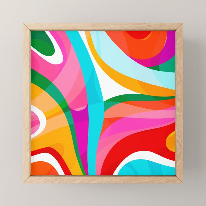 Colorful Mid Century Abstract 3 Mini Art Print Gallery Image 1