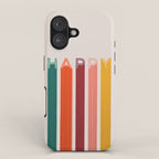 Happy Letters in Retro Colors iPhone Case Gallery Image 1