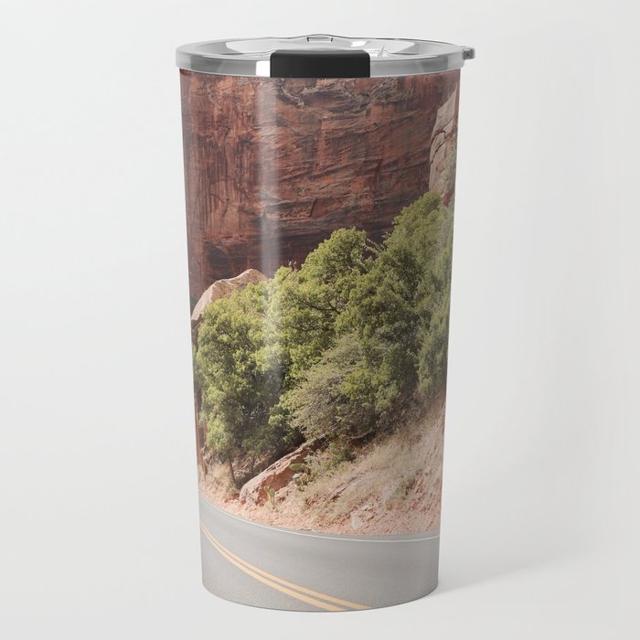 Road Trough Zion National Park Photo | Colors Of Utah Landscape Art Print | USA Travel Photography Travel Mug Gallery Image 1