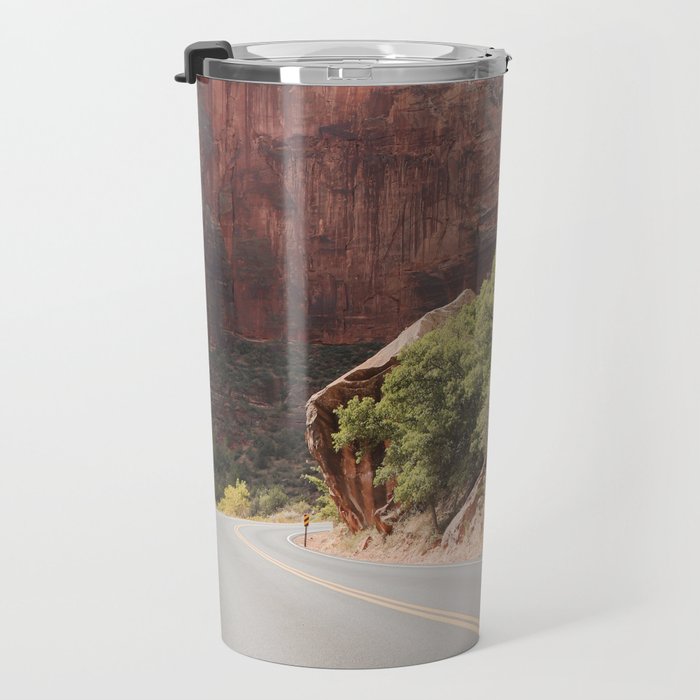 Road Trough Zion National Park Photo | Colors Of Utah Landscape Art Print | USA Travel Photography Travel Mug Gallery Image 3