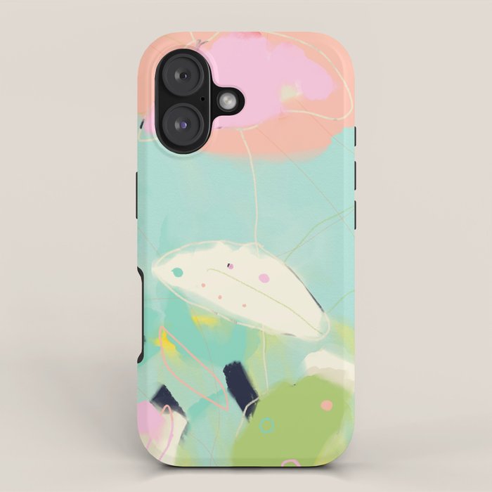 minimal floral abstract art iPhone Case Gallery Image 1