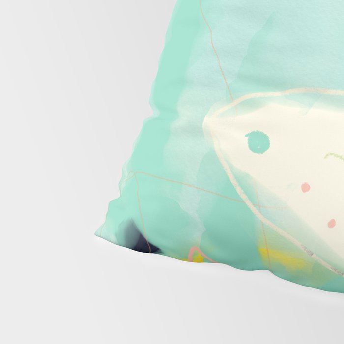 minimal floral abstract art Pillow Sham Gallery Image 4