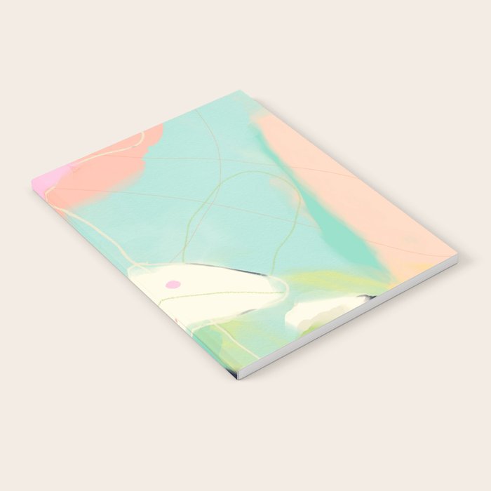 minimal floral abstract art Notebook Gallery Image 1