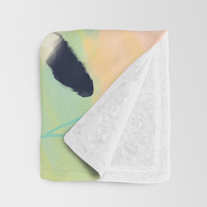 minimal floral abstract art Throw Blanket Gallery Image 3