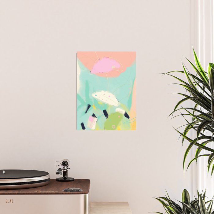 minimal floral abstract art Poster Gallery Image 2