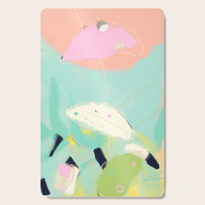 minimal floral abstract art Cutting Board Gallery Image 1