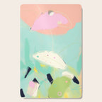 minimal floral abstract art Cutting Board Gallery Image 1