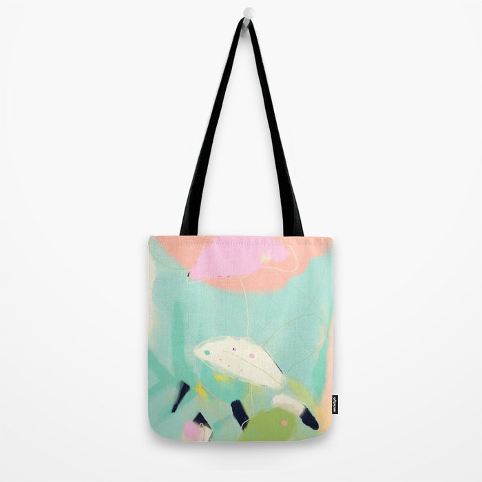 minimal floral abstract art Tote Bag Gallery Image 2