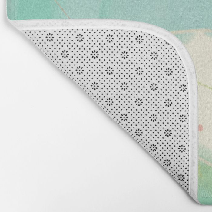 minimal floral abstract art Bath Mat Gallery Image 2