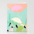 minimal floral abstract art Stationery Card Gallery Image 2