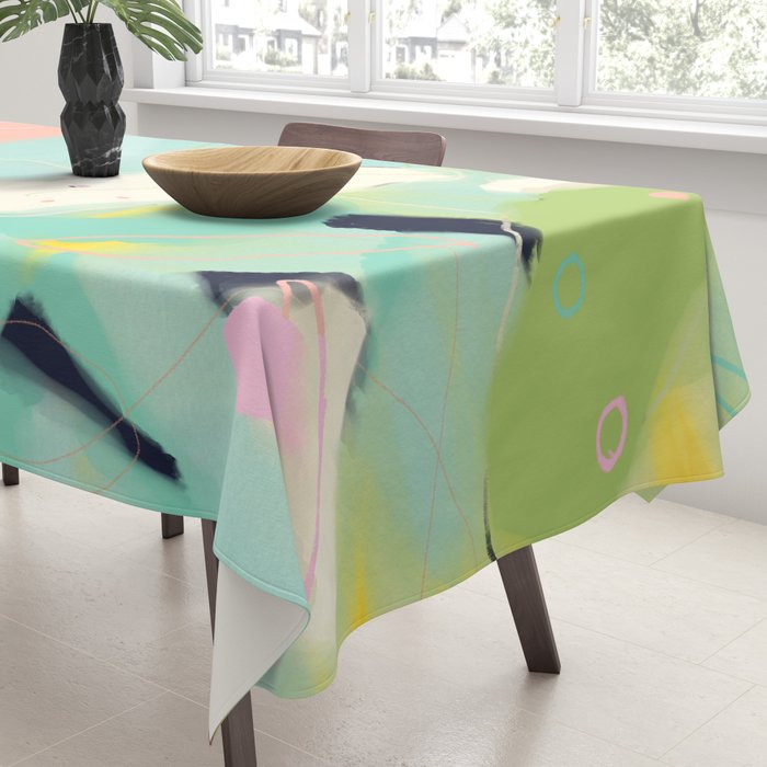 minimal floral abstract art Tablecloth Gallery Image 3