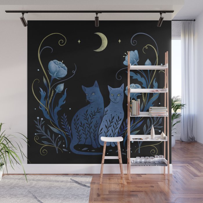 Two Cats Wall Mural Gallery Image 1
