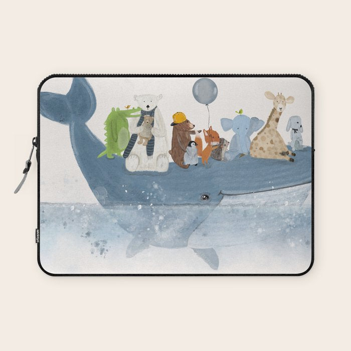 a whale of a time Laptop Sleeve Gallery Image 1