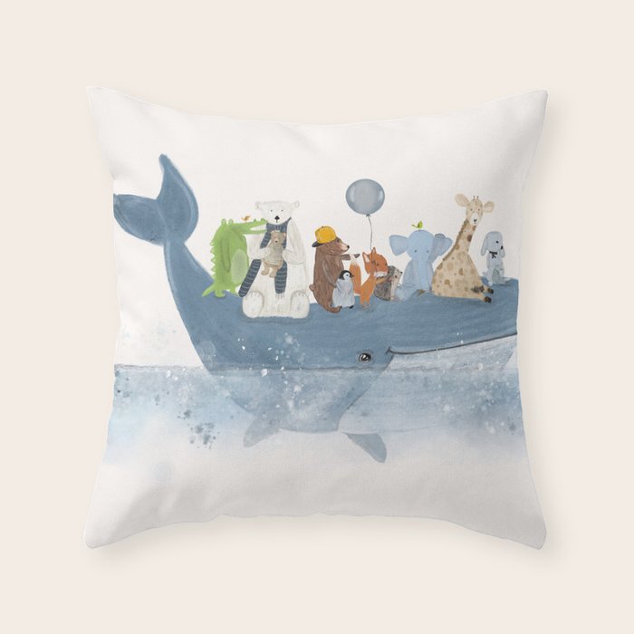 a whale of a time Throw Pillow Gallery Image 6