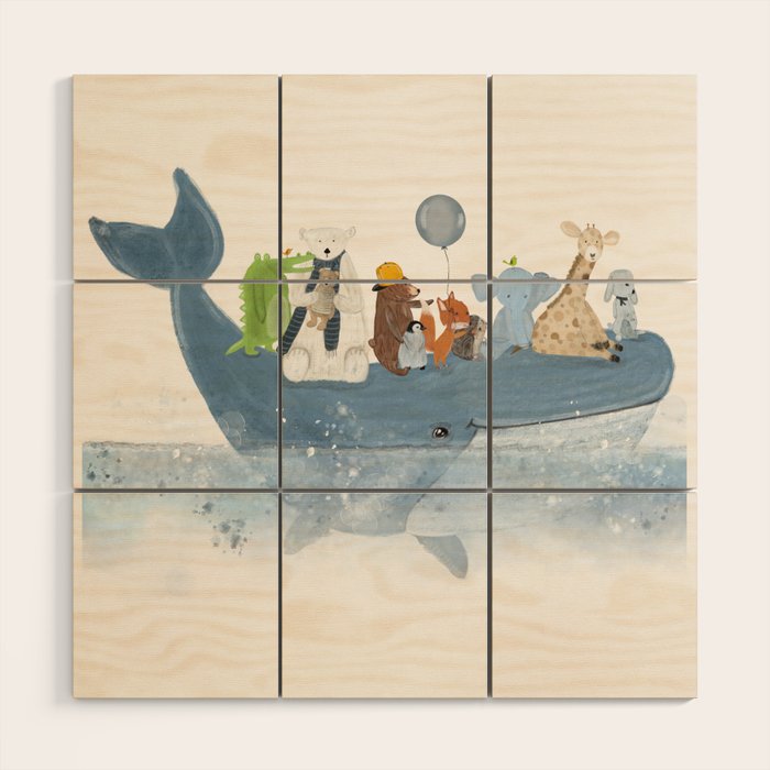 a whale of a time Wood Wall Art Gallery Image 1