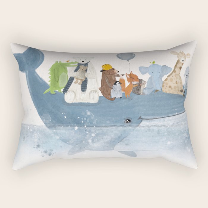 a whale of a time Rectangular Pillow Gallery Image 1