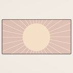 Minimal Sunrays - Neutral Pink Desk Mat Gallery Image 3