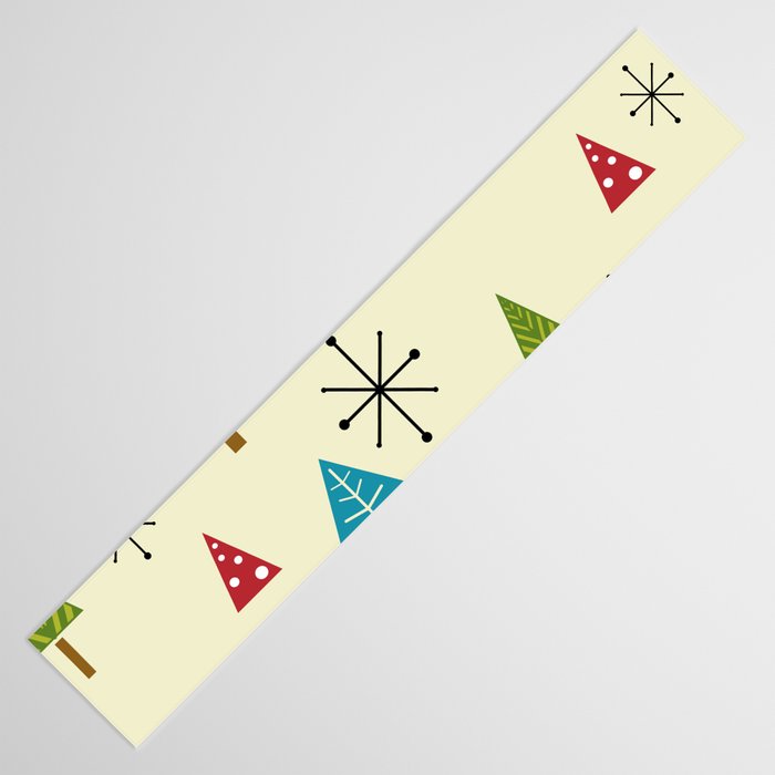 Mid Century Modern Christmas Trees Table Runner Gallery Image 3