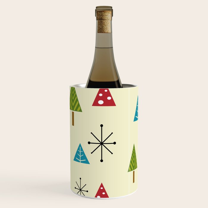 Mid Century Modern Christmas Trees Wine Chiller Gallery Image 1