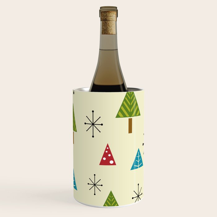 Mid Century Modern Christmas Trees Wine Chiller Gallery Image 2