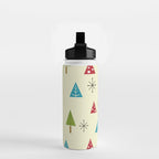 Mid Century Modern Christmas Trees Water Bottle Gallery Image 2