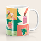 Festive Holiday Gift Exchange Illustration Coffee Mug Gallery Image 1