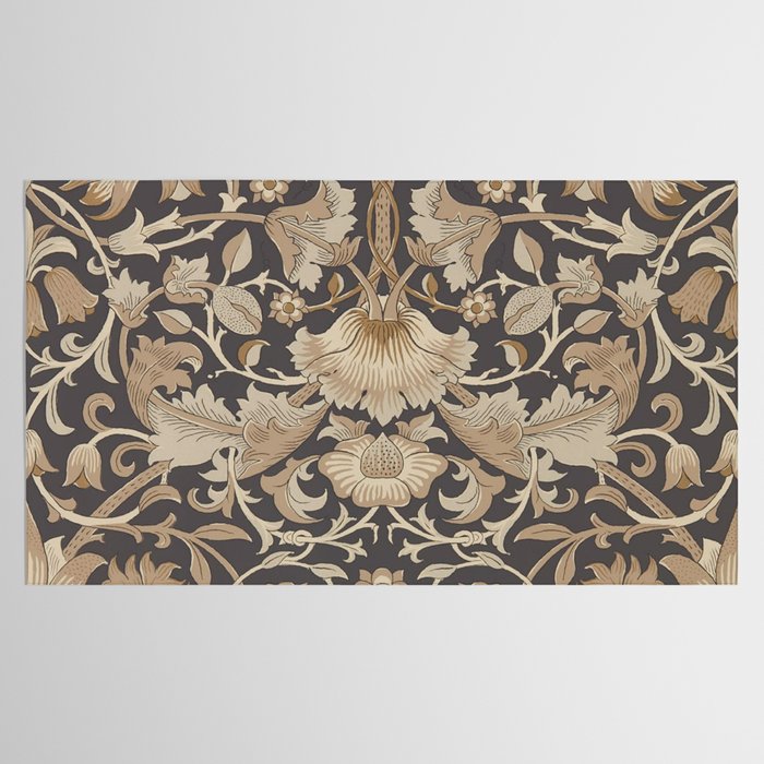 William Morris Vintage Pure Lodden Charcoal Gold  Tablecloth Gallery Image 2