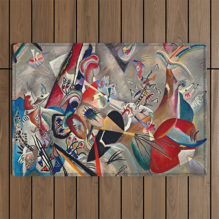 Wassily Kandinsky In the Grey, 1919  Outdoor Rug Gallery Image 1
