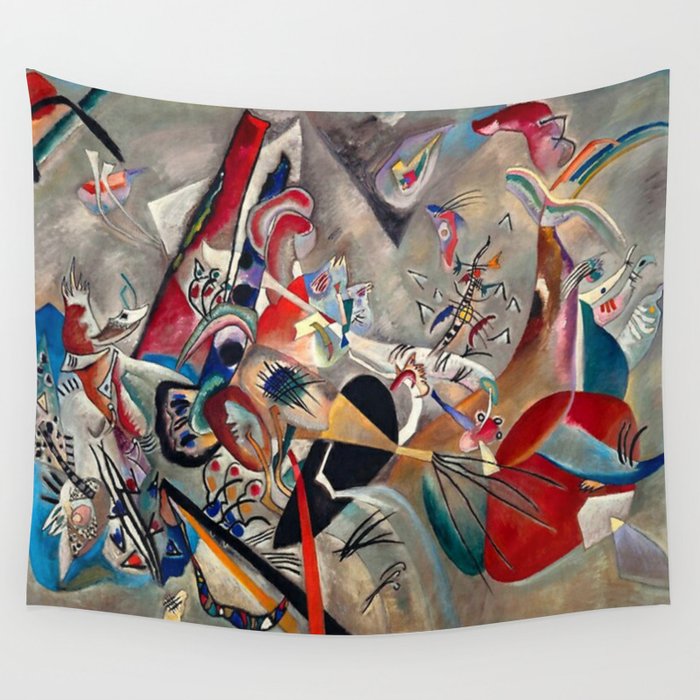Wassily Kandinsky In the Grey, 1919  Wall Tapestry Gallery Image 4