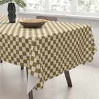 Check VI - Green â Checkerboard Print Tablecloth Gallery Image 3