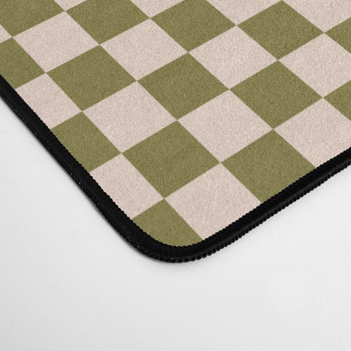Check VI - Green â Checkerboard Print Desk Mat Gallery Image 4