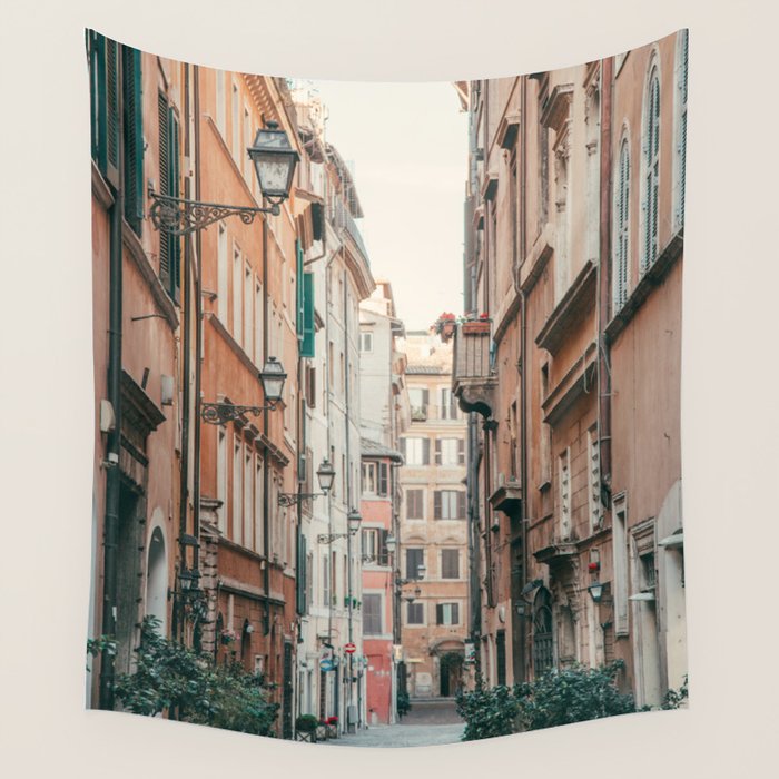 Roman Street - Rome Italy Travel Photography Wall Tapestry Gallery Image 4