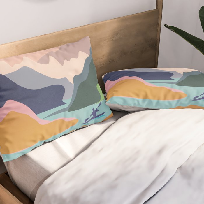 River Canyon Kayaking Pillow Sham Gallery Image 2