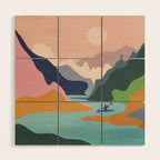 River Canyon Kayaking Wood Wall Art Gallery Image 1