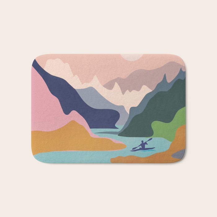River Canyon Kayaking Bath Mat Gallery Image 1