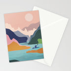 River Canyon Kayaking Stationery Card Gallery Image 2