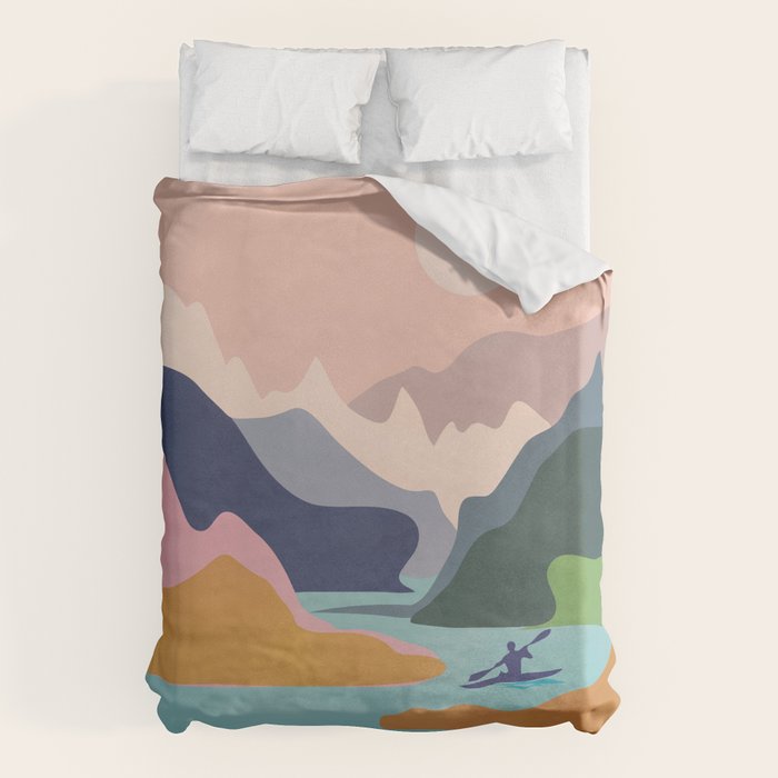 River Canyon Kayaking Duvet Cover Gallery Image 6