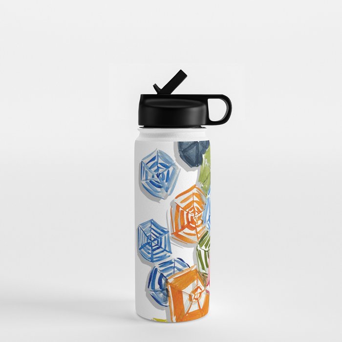 The Umbrellas of Positano Water Bottle Gallery Image 1