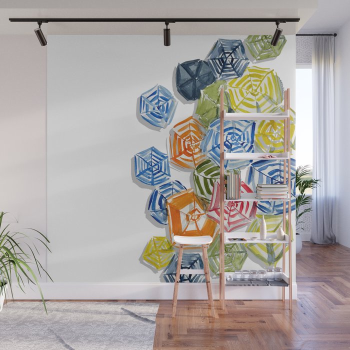 The Umbrellas of Positano Wall Mural Gallery Image 1