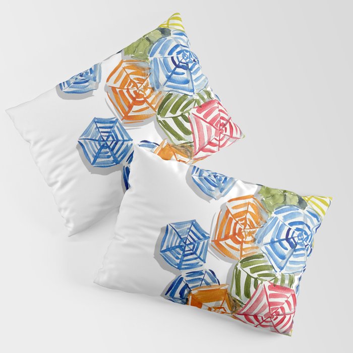 The Umbrellas of Positano Pillow Sham Gallery Image 1