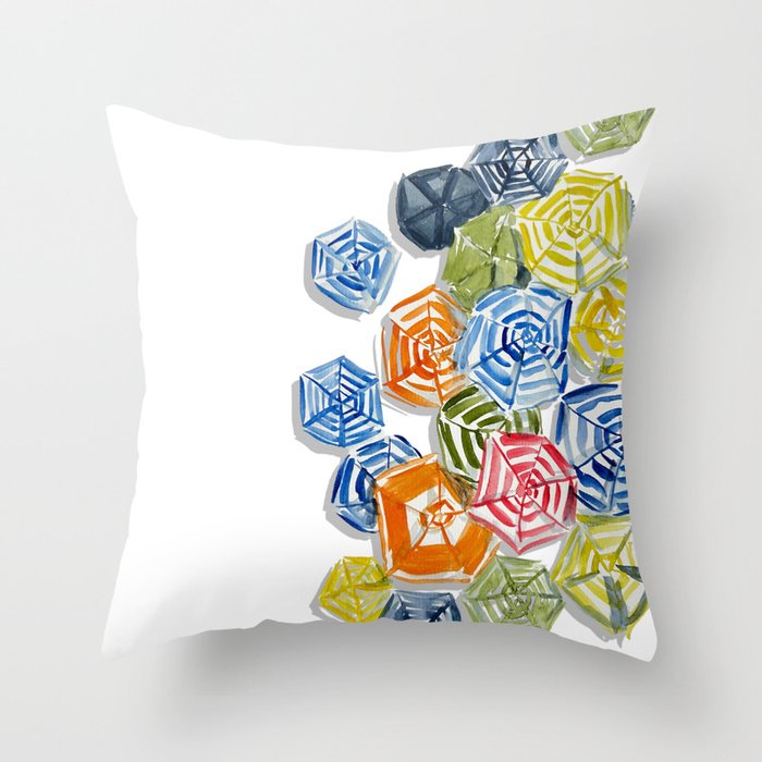 The Umbrellas of Positano Throw Pillow Gallery Image 6