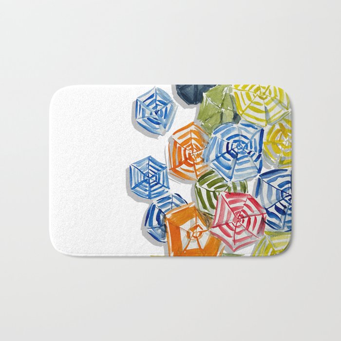 The Umbrellas of Positano Bath Mat Gallery Image 1
