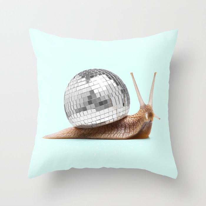DISCO SNAIL Throw Pillow Gallery Image 6