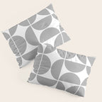 Mid Century Modern Geometric 04 Grey Pillow Sham Gallery Image 3