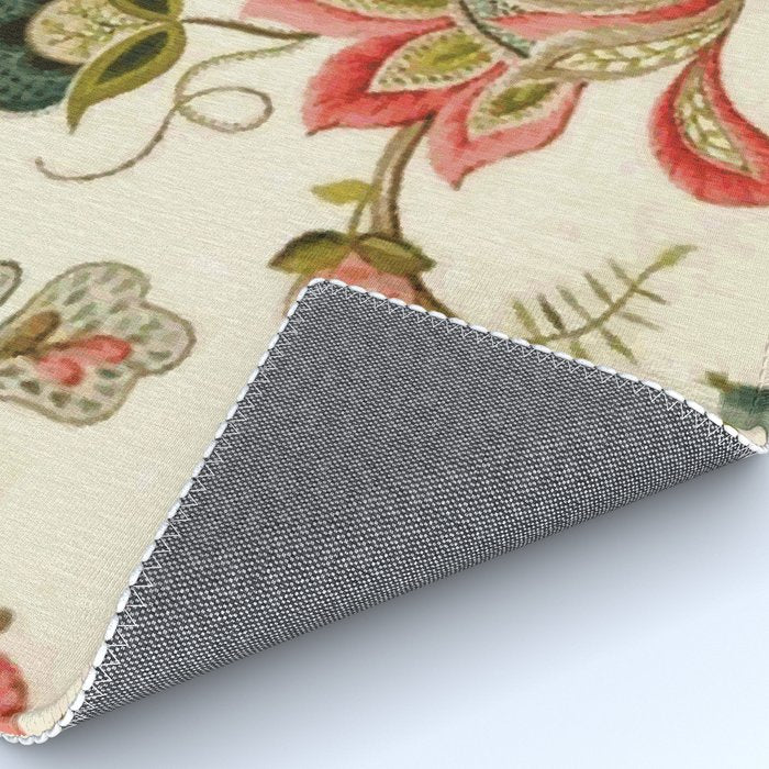 Jacobean Floral Crewel Embroidery Pattern Digital Art Vector Painting Rug Gallery Image 4