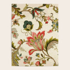 Jacobean Floral Crewel Embroidery Pattern Digital Art Vector Painting Poster Gallery Image 4