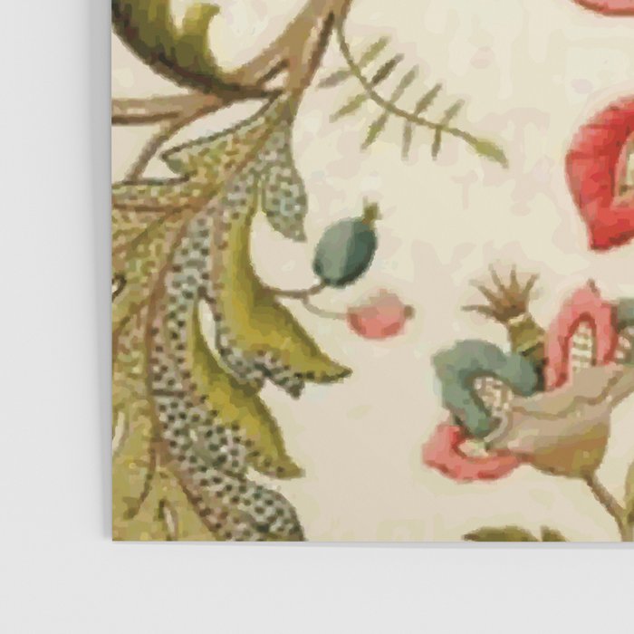 Jacobean Floral Crewel Embroidery Pattern Digital Art Vector Painting Poster Gallery Image 3