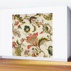 Jacobean Floral Crewel Embroidery Pattern Digital Art Vector Painting Wall Mural Gallery Image 2